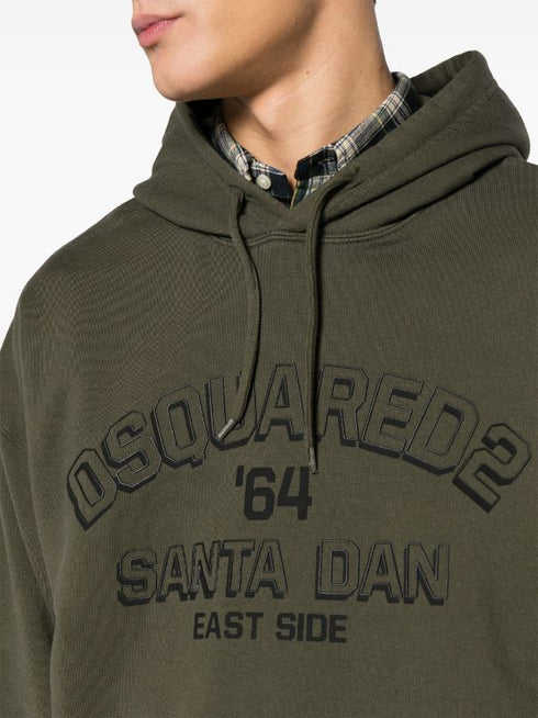 logo-embossed cotton hoodie